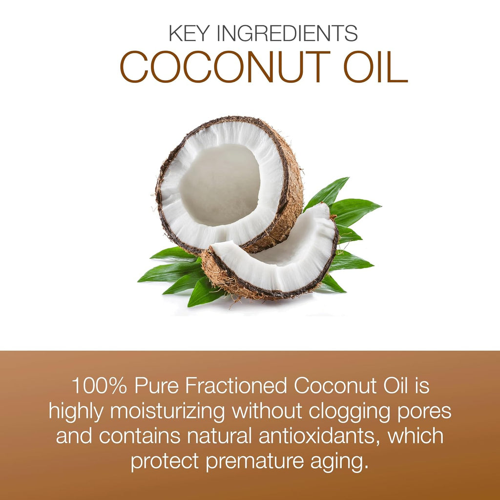 Bon Vital' Coconut Massage Oil, 1/2-Gallon Container, 100% Pure Fractionated Coconut Oil for Dry Skin, Lightweight Non-Greasy, Neutral Scent, Non-Staining, for Massage Therapy & At-Home Use